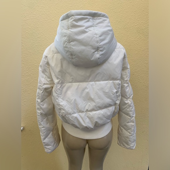 Baby Phat Size Large White Full Zip Puffer Jacket With Hood - Picture 3 of 11